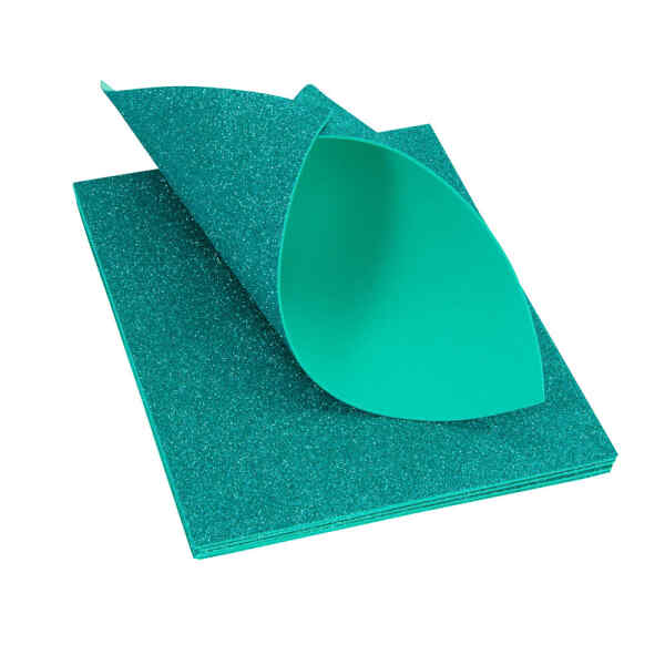 Foamy Con Diamantina Fast 8.5″X11″ Px10 Turquesa (96)