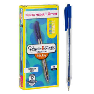 Boligrafo Paper Mate Kilometrico 100 Retractil Azul (12X12)
