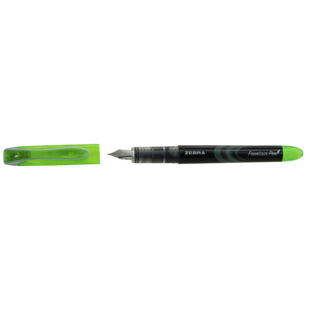 Pluma Fuente Zebra 9001 Desechable Verde