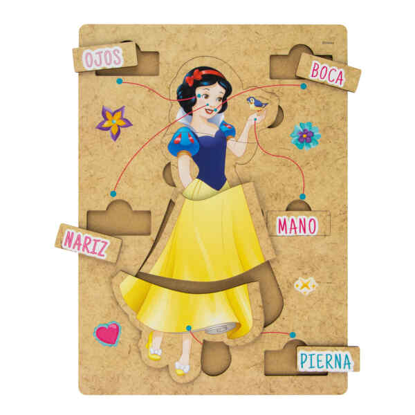 Juego Didactico Fuun Partes Del Cuerpo 741 Princesa Blancanieves (2X48)