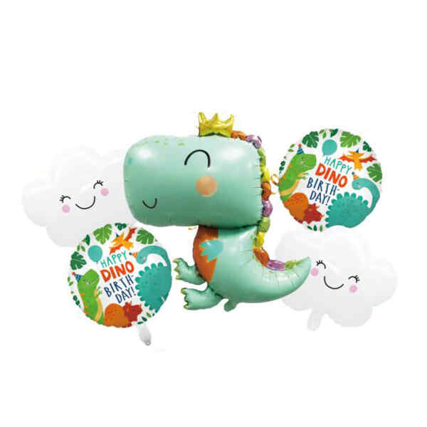 Globo Fast En Set Happy Birthday Dino 5Pzs (250)