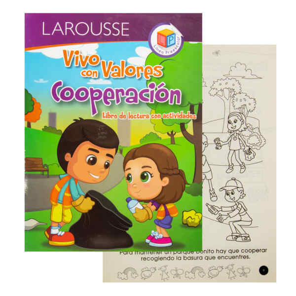 Libro P/Colorear Vivo Con Valores “Cooperar”