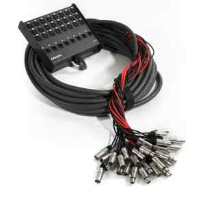 Medusa Para Escenario Proel Ebn2408 De 24 Entradas Xlr Y 8 Retornos Xlr Longitud De 25 Metros