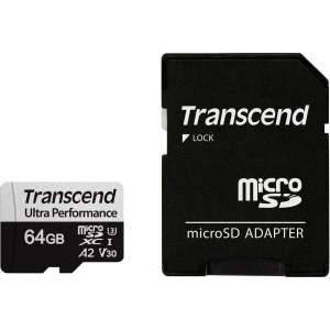 MicroSD 64GB w/ adapter UHS-I U3 A2 Ultra Performance | TS64GUSD340S – TRANSCEND
