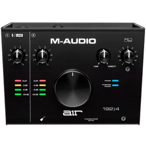 Interfaz USB de 2 Entradas 2 Salidas 24Bits 192KHZ Entrada XLR/TRS Entrada TS Perrilla Central | M-AUDIO