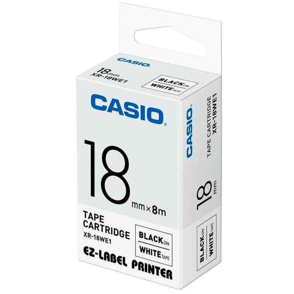 Cinta para Etiquetadora 18mm Bk/We | CASIO