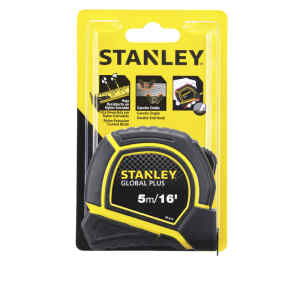CINTA METRICA, TIPO GLOBAL PLUS, 3/4 PULGADAS X 5 METROS. MARCA STANLEY.