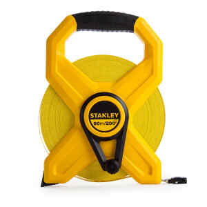 CINTA LARGA , FIBRA DE VIDRIO, CARRIL ABIERTO, 1/2 PULGADAS X 60 METROS. MARCA STANLEY