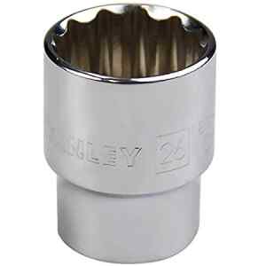COPA/DADO/CUBO ESTANDAR METRICO, 12 PUNTOS, RAIZ DE 1/2, 26 MILIMETROS. MARCA STANLEY
