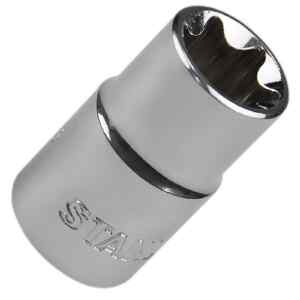 COPA/DADO/CUBO TORX, HEMBRA, RAIZ DE 1/2, MEDIDA E16. MARCA STANLEY