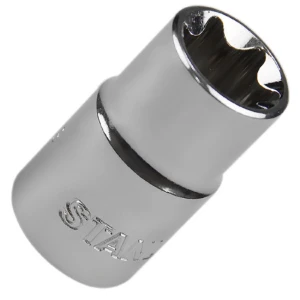 COPA/DADO/CUBO TORX, HEMBRA, RAIZ DE 1/2, MEDIDA E16. MARCA STANLEY