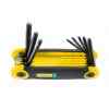 JUEGO DE 8 LLAVES TORX PRO, PLEGABLES, MEDIDAS T9, T10, T15, T20, T25, T27, T30 Y T40. MARCA STANLEY