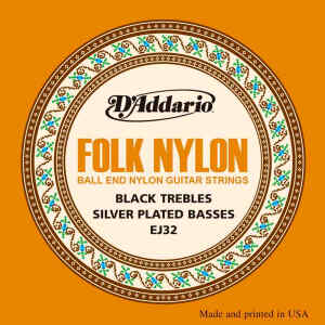 Juego de Cuerdas para Guitarra Clasica EJ32 FOLK NYLON | D ADDARIO