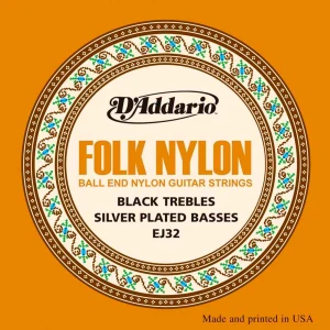Juego de Cuerdas para Guitarra Clasica EJ32 FOLK NYLON | D ADDARIO