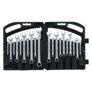 JUEGO 20 LLAVES COMBINADAS, 1/4, 5/16, 3/8, 7/16, 1/2, 9/16, 5/8, 11/16, 3/4 Y 7/8 PULG Y DE 8 A 18 MM. MARCA STANLEY