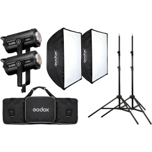 Kit de 2 Luces SL-150III con Softbox de 60X90, Tripodes, Estuche | GODOX