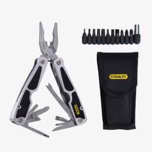 ALICATE MULTI-HERRAMIENTAS CON MANGO ERGONOMIC, DE ACERO INOXIDABLE, 28 HERRAMIENTAS EN 1 CON ESTUCHE. MARCA STANLEY