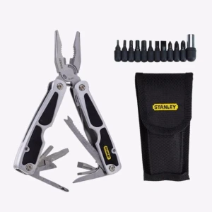 ALICATE MULTI-HERRAMIENTAS CON MANGO ERGONOMIC, DE ACERO INOXIDABLE, 28 HERRAMIENTAS EN 1 CON ESTUCHE. MARCA STANLEY
