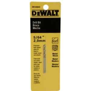 BROCA, METAL Y MADERA, 5/64 PULG, DE ACERO RAPIDO, HSS. MARCA DEWALT