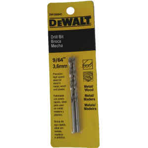 BROCA, METAL Y MADERA, 9/64 PULG. MARCA DEWALT