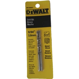 BROCA, METAL Y MADERA, 9/64 PULG. MARCA DEWALT
