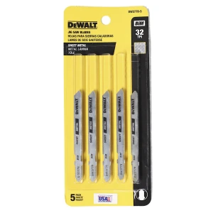 SET DE 5 CUCHILLAS PARA CALADORA CODIGO DW3778-5, DE 32 DIENTES X 3 PULG, TIPO T, PARA ACERO DE ALTO CARBONO. DEWALT
