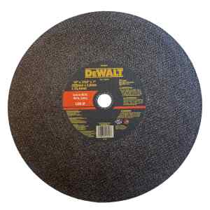 DISCO ABRASIVO, PLANO, 14 X 7/64 X 1 PULG, CORTAR METAL, PARA TRONZADORA. MARCA DEWALT