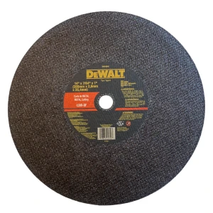 DISCO ABRASIVO, PLANO, 14 X 7/64 X 1 PULG, CORTAR METAL, PARA TRONZADORA. MARCA DEWALT