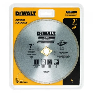 DISCO DIAMANTADO, 7 PULG, BORDE CONTINUO, ALTO RENDIMIENTO. MARCA DEWALT
