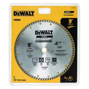DISCO DIAMANTADO, 9 PULG, RANURADO, CORTE EN SECO ALTO RENDIMIENTO. MARCA DEWALT