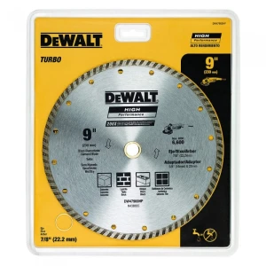 DISCO DIAMANTADO, 9 PULG, RANURADO, CORTE EN SECO ALTO RENDIMIENTO. MARCA DEWALT