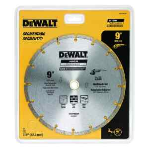 DISCO DIAMANTADO, 9 PULG, SEGMENTADO, CONCRETO, LADRILLO, BLOCK. MARCA DEWALT
