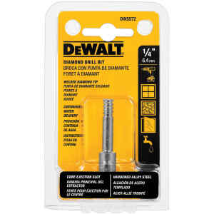 BROCA DE DIAMANTE, 1/4 PULG, PARA AZULEJO, VIDRIO, GRANITO, PORCELANATO. MARCA DEWALT