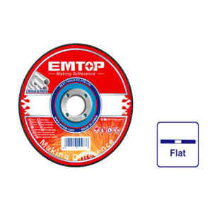 DISCO ABRASIVO, PLANO, 9 X 1/16 X 7/8 PULG, CORTE METAL Y ACERO INOXIDABLE. MARCA EMTOP