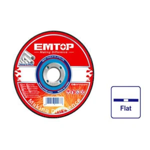 DISCO ABRASIVO, PLANO, 9 X 1/16 X 7/8 PULG, CORTE METAL Y ACERO INOXIDABLE. MARCA EMTOP