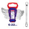 JUEGO DE 8 LLAVES DOBLE CORONA, DE 6 A 22 MM. MARCA EMTOP