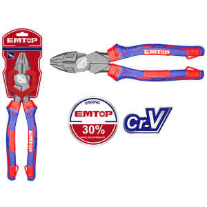 ALICATE COMBINADO DE ALTA PALANCA, 9.5 PULG, REVESTIDO DE TEFLON. MARCA EMTOP