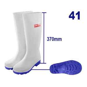 BOTAS PARA LA LLUVIA PVC Y NITRILO, TALLA 41, ALTURA 37 CENTIMETROS, COLOR BLANCO. MARCA EMTOP