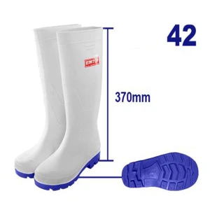 BOTAS PARA LA LLUVIA PVC Y NITRILO, TALLA 42, ALTURA 37 CENTIEMTROS, COLOR BLANCO. MARCA EMTOP