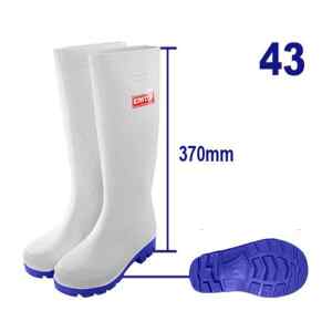 BOTAS PARA LA LLUVIA PVC Y NITRILO, TALLA 43, ALTURA 37 CENTIMETROS, COLOR BLANCO. MARCA EMTOP
