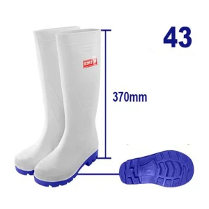BOTAS PARA LA LLUVIA PVC Y NITRILO, TALLA 43, ALTURA 37 CENTIMETROS, COLOR BLANCO. MARCA EMTOP
