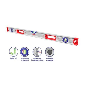 NIVEL DE ALUMINIO, MAGNETICO, LARGO DE 100 CENTIMETROS, 40 PULG. MARCA EMTOP