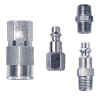 SET DE 4 ACOPLES RAPIDOS, 1 JALADOR, 1 ACOPLE HEMBRA, 1 MACHO, CONECTOR DOBLE MACHO DE 1/4 PULG. CAMPBELL HAUSFELD