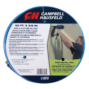 MANGUERA PARA COMPRESOR, 50 PIES LARGO, 3/8 PULG, DE PVC. MARCA CAMPBELL HAUSFELD