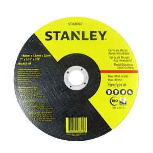 DISCO ABRASIVO, 7 X 1/16 X 7/8,PLANO, PARA CORTAR ACERO INOXIDABLE. MARCA STANLEY