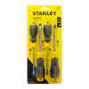 JUEGO DE 4 DESTORNILLADORES CUSHIONGRIP, 2 PLANOS LARGO 4 PULG, 2 PHILLIPS No. 1 y 2 LARGO 4 PULG. MARCA STANLEY