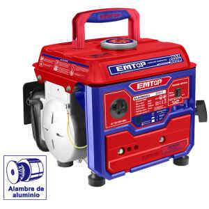 GENERADOR, 800 WATTS, A GASOLINA, MOTOR 2 TIEMPOS, DEPOSITO DE 4 LITROS. MARCA EMTOP