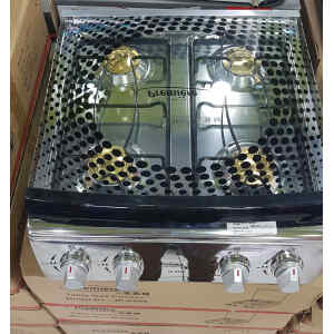 Estufa a gas de Acero inoxidable de mesa de 4 hornillas – PREMIERE BY ABM