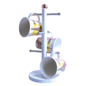 Soporte decorativo Blanco para 6 tazas – ELLE