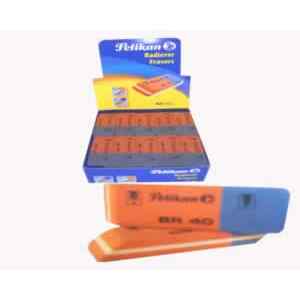 Borrador Pelikan 06020100 Br-40 P/Lapiz Caucho Grande, Azul Rojo X 84